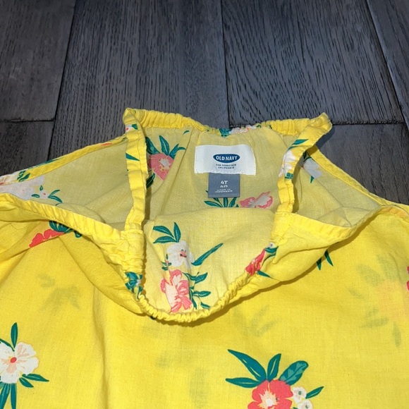 Old Navy toddler girls floral tropical like spaghetti strap dress - Picture 3 of 7